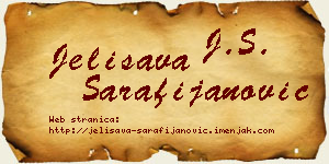 Jelisava Sarafijanović vizit kartica